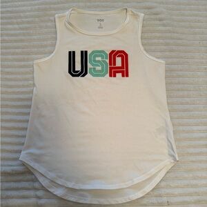 DSG White Crew Neck Tank Top